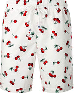 Men's Cherry Print Cotton Hawaiian Shirt & Shorts Set