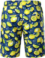 Men's Lemon Print Cotton Hawaiian Shirt & Shorts Set