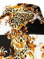 Men's Retro Print Long Sleeve Cotton Casual Button Up Shirt