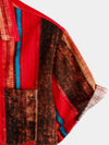 Men's Colorful Breathable Cotton Short Sleeve Striped Shirt