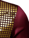 Mens Dress Shirt Silver Sequins Long Sleeve Button Down Disco Shirt Party Costume
