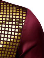 Mens Dress Shirt Silver Sequins Long Sleeve Button Down Disco Shirt Party Costume