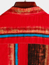 Men's Colorful Breathable Cotton Short Sleeve Striped Shirt
