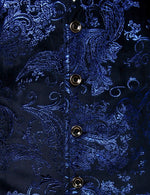 Mens Hipster Metallic Paisley Printed Single Breasted V-Neck Suit Vest/Tuxedo Waistcoat