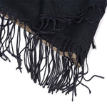 Men's Striped Double-Sided Fringed Scarf