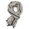 Men's Retro Literary Gold Thread Striped Scarf