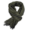 Men's Retro Literary Gold Thread Striped Scarf