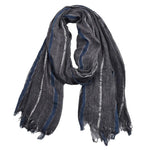 Men's Retro Literary Gold Thread Striped Scarf