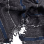 Men's Retro Literary Gold Thread Striped Scarf