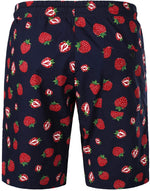 Men's Cotton Strawberry Print Hawaiian Shirt & Shorts Set