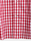 Men's Pink Casual Solid Color Plaid Cotton Pocket Shirt
