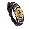 12 Constellation Lucky Braided Adjustable Leather Bracelet