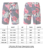Men's Flower Flat Front Casual Aloha Hawaiian Shorts pants