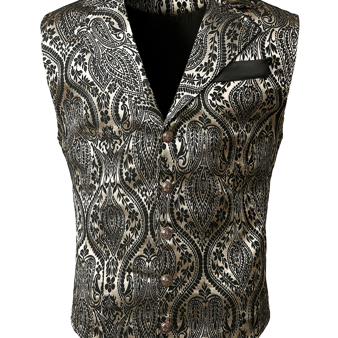 Mens Victorian Suit Vest Steampunk Gothic Waistcoat Beige Vest