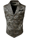Mens Victorian Suit Vest Steampunk Gothic Waistcoat Beige Vest