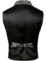 Mens Victorian Suit Vest Steampunk Gothic Waistcoat Beige Vest