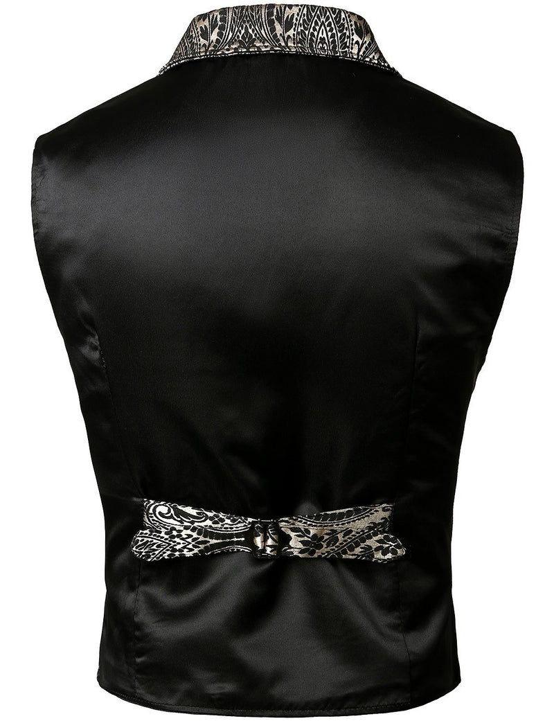 Mens Victorian Suit Vest Steampunk Gothic Waistcoat Beige Vest
