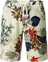 Men's Cotton Casual Flower Hawaiian Shorts