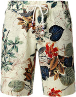 Men's Cotton Casual Flower Hawaiian Shorts