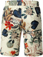 Men's Cotton Casual Flower Hawaiian Shorts