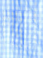 Men's Pink Casual Solid Color Plaid Cotton Pocket Shirt