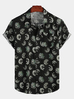 Men's Print Cotton Pocket Tropical Hawaiian Shirt