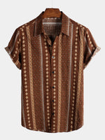 Bundle Of 3 | Men's Breathable Retro Short Sleeve Cotton Shirts