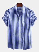 Men's Casual Pocket Plaid Cotton Shirt