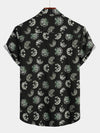 Men's Print Cotton Pocket Tropical Hawaiian Shirt