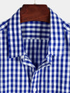 Men's Casual Pocket Plaid Cotton Shirt