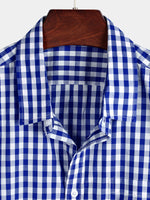 Men's Casual Pocket Plaid Cotton Shirt