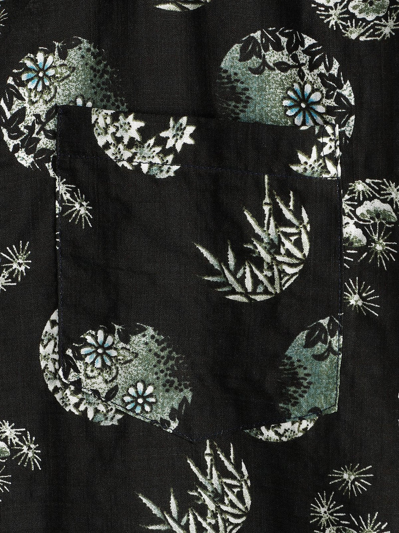 Men's Print Cotton Pocket Tropical Hawaiian Shirt