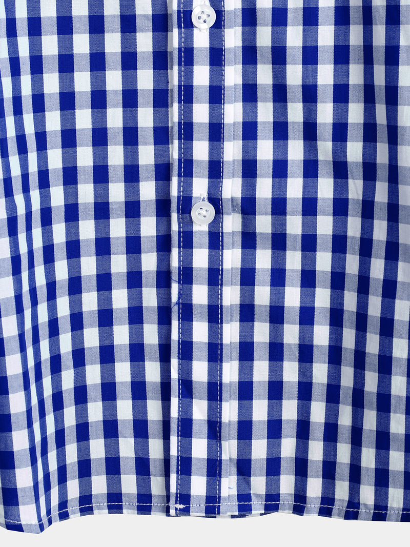 Men's Casual Pocket Plaid Cotton Shirt