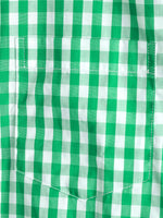 Men's Pink Casual Solid Color Plaid Cotton Pocket Shirt