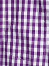Men's Pink Casual Solid Color Plaid Cotton Pocket Shirt