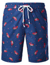 Men's Breathable Cotton Watermelon Beach Hawaiian Aloha Summer Shorts