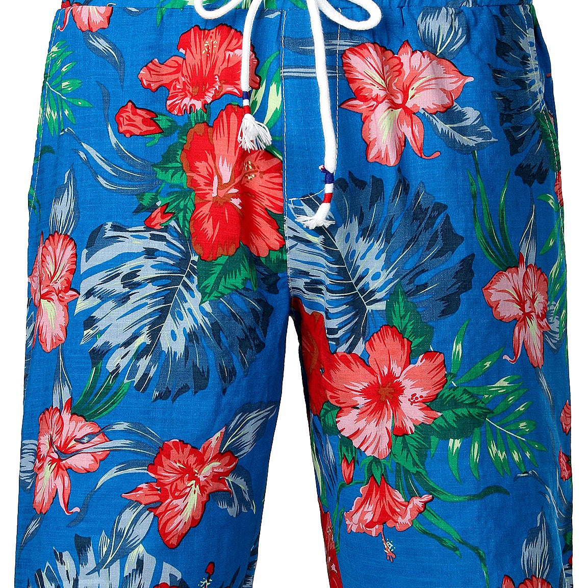 Men's Cotton Casual Flower Hawaiian Shorts