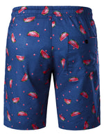 Men's Breathable Cotton Watermelon Beach Hawaiian Aloha Summer Shorts