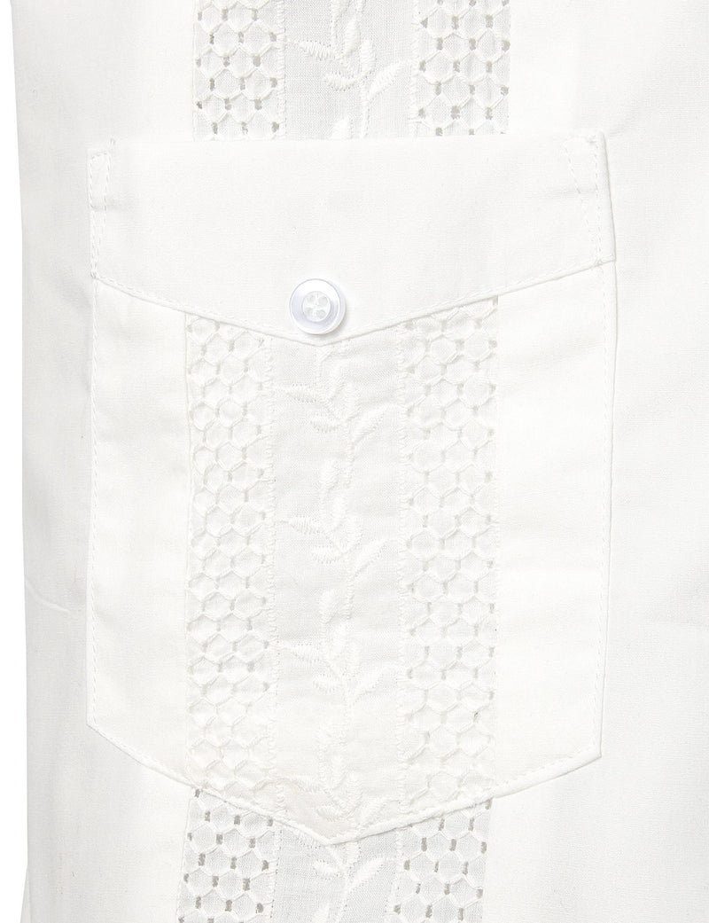 Men's Short Sleeve Button Down Cuban Guayabera Shirts Casual Suits