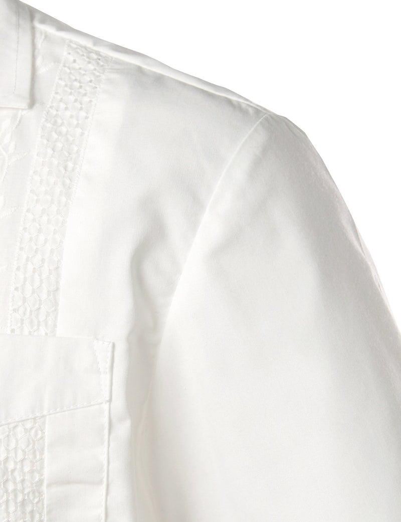 Men's Short Sleeve Button Down Cuban Guayabera Shirts Casual Suits