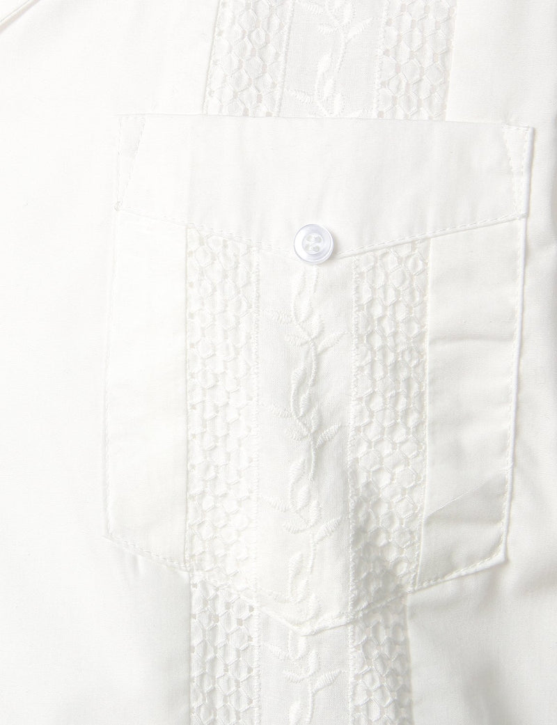 Men's Short Sleeve Button Down Cuban Guayabera Shirts Casual Suits