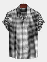 Men's Casual Pocket Plaid Cotton Shirt