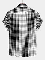Men's Casual Pocket Plaid Cotton Shirt