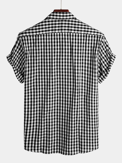 Men's Casual Pocket Plaid Cotton Shirt
