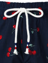 Men's Breathable Cotton Cherry Print Beach Hawaiian Aloha Summer Shorts