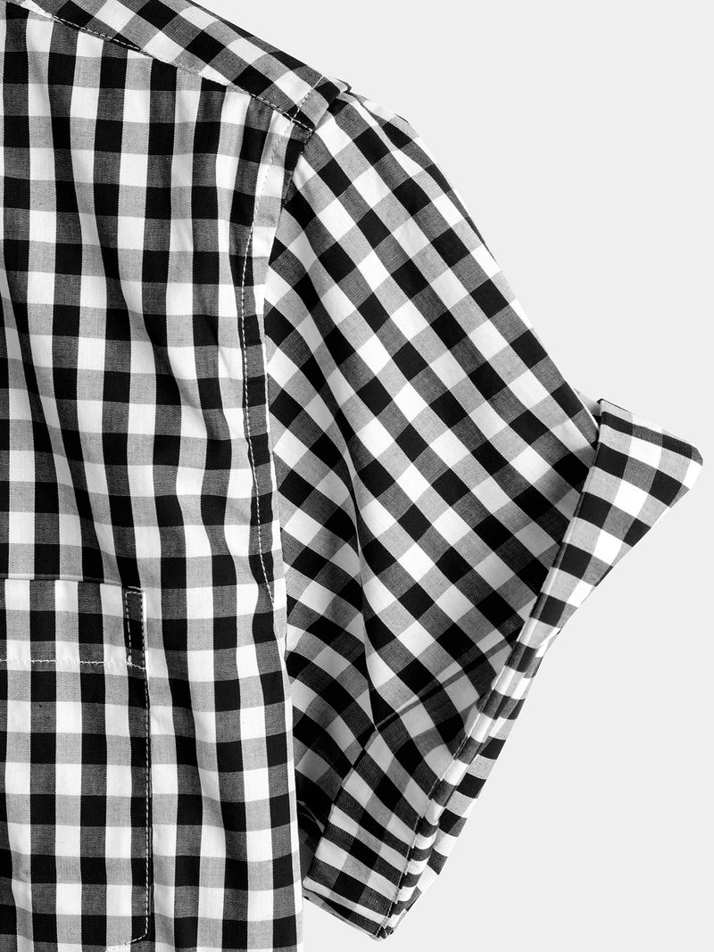 Men's Casual Pocket Plaid Cotton Shirt