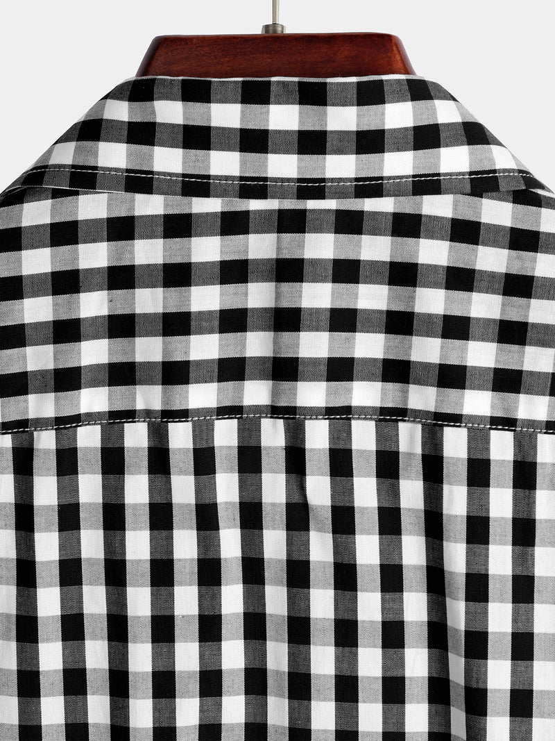 Men's Casual Pocket Plaid Cotton Shirt