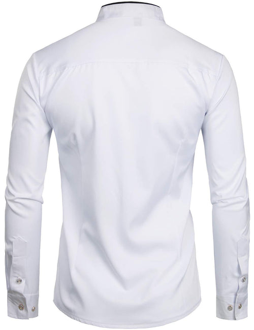 Men's Long Sleeve Tuxedo Dress Shirts/Prom Performing Shirts