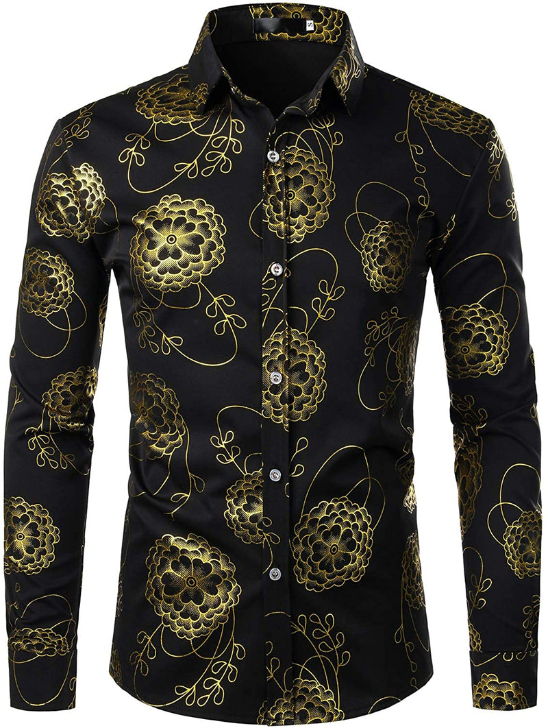 Men's Long Sleeve Casual Button Up Shirt