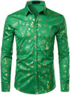 Men's Christmas Print Regular Fit Long Sleeve Shirt